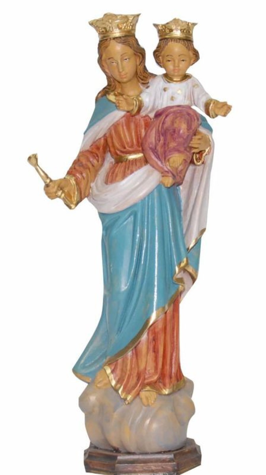 Euro Marchi Catalogo Madonna Maria Ausiliatrice Dei Cristiani Cm 25 (9,8 Inch) Statua Euromarchi In Plastica Pvc Per Esterno Religious & Catholic Necklaces