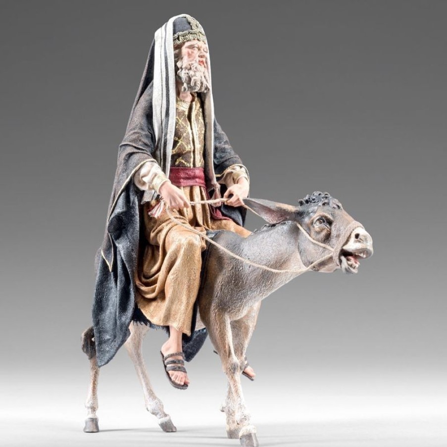 Original Heide Catalogo Sommo Sacerdote Sull\\\\\\\\'Asino 14 Cm (5,5 Inch) Presepe Vestito Immanuel Stile Orientale Statua In Legno Val Gardena Abiti In Stoffa Collectible Nativity Sets & 38 Sizes