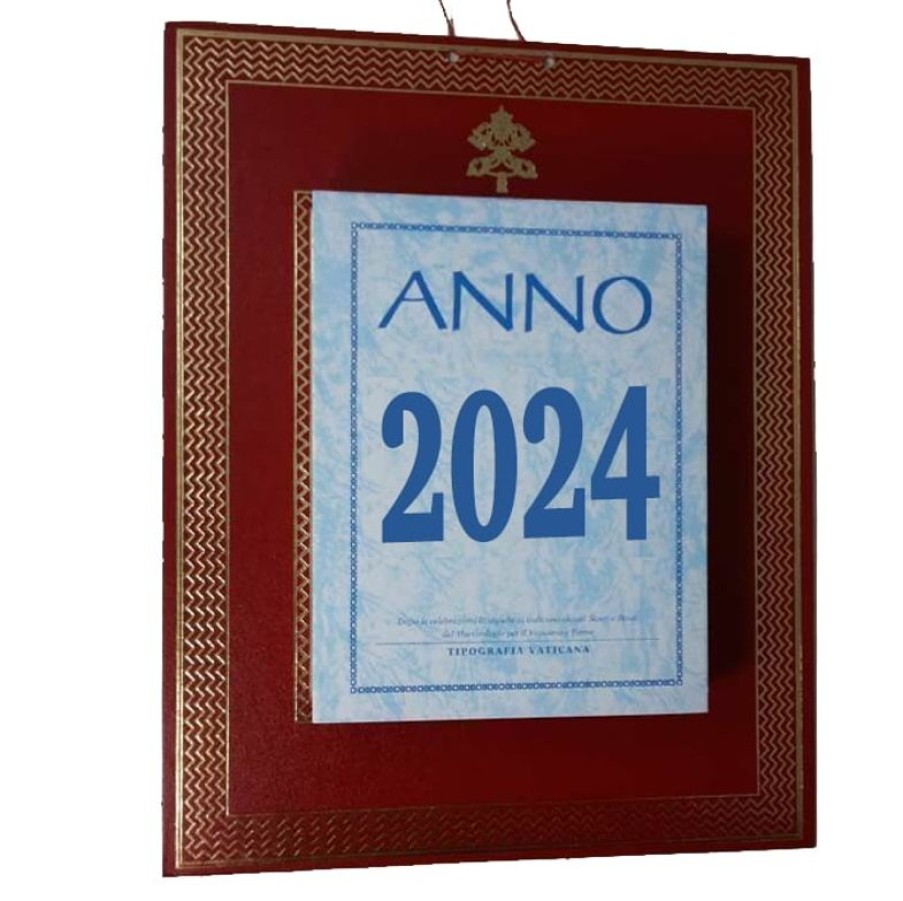 Tipografia Vaticana - Calendario Vaticano 2024 Calendrier Journalier En Bloc 2024 Pages Detachables Tipografia Vaticana Typographie Vaticane Collectible Nativity Sets & 38 Sizes