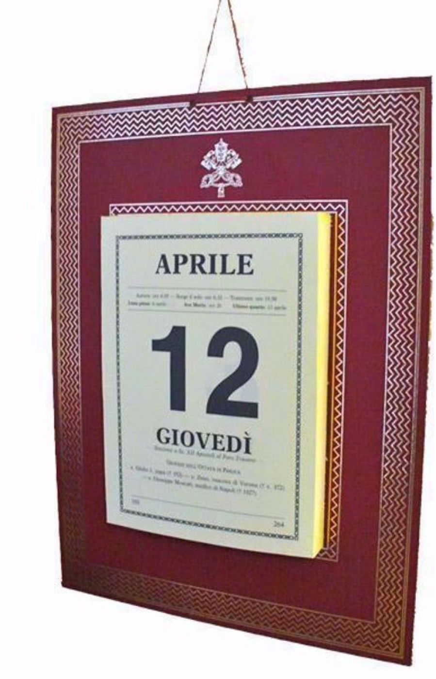 Tipografia Vaticana - Calendario Vaticano 2024 Calendrier Journalier En Bloc 2024 Pages Detachables Tipografia Vaticana Typographie Vaticane Collectible Nativity Sets & 38 Sizes