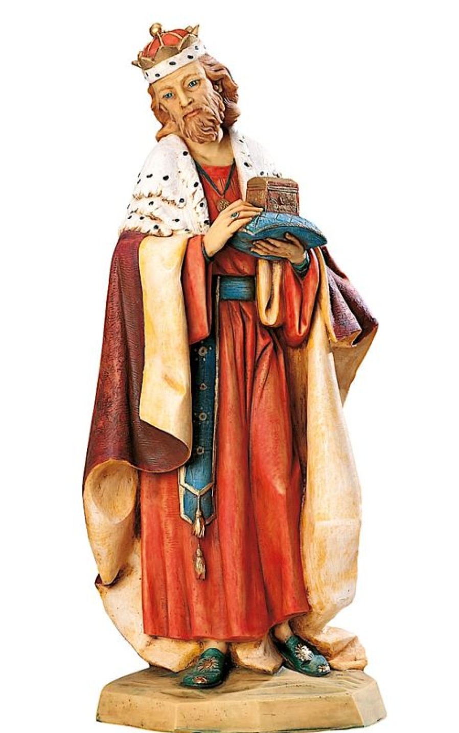 Fontanini Catalogo Melchiorre Re Magio Bianco A Piedi Cm 65 (27 Inch) Presepe Fontanini Statua Per Esterno In Resina Aggiungi Vernice Speciale Per Uso In Esterno Wooden Crucifixes