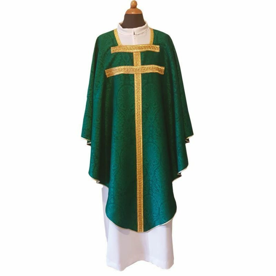 Sartoria Ecclesiastica Italiana - Paramenti Sacri Casula Liturgica Agremani Tessuto Damasco Catholic Priest & Liturgical Vestments