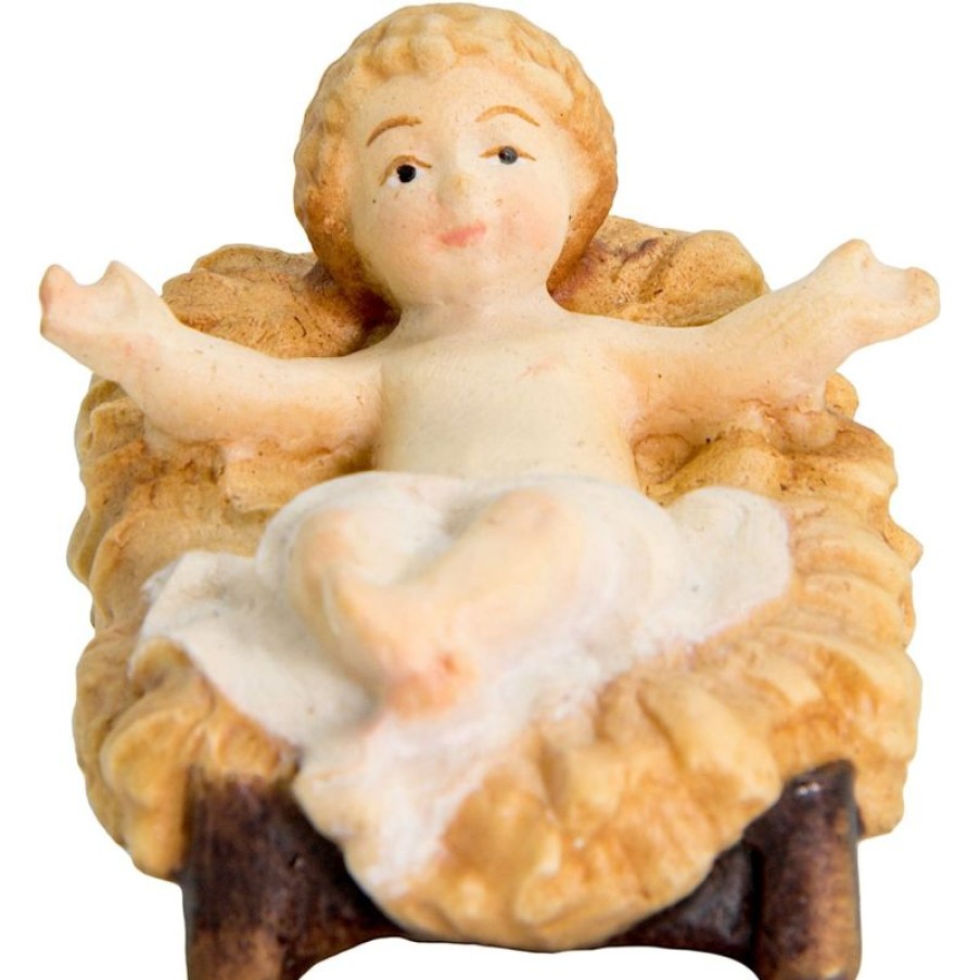 Dolfi Catalogo Gesu Bambino Con Culla Cm 56 (22,0 Inch) Presepe Matteo Stile Orientale Colori Ad Olio In Legno Val Gardena Blessed Virgin Mary Statues