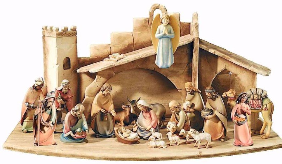 Dolfi Catalogo Pastore Con Brocca Cm 8 (3,1 Inch) Presepe Leonardo Stile Arabo Tradizionale Colori Ad Olio In Legno Val Gardena Wall Crucifixes