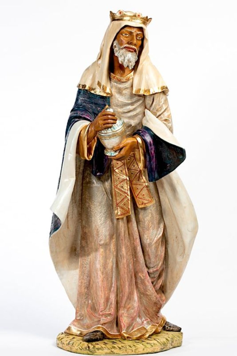 Fontanini Catalogo Gaspare Re Magio Mulatto A Piedi Cm 180 (70 Inch) Presepe Fontanini Statua Per Esterno In Resina Aggiungi Vernice Speciale Per Uso In Esterno Wooden Crucifixes