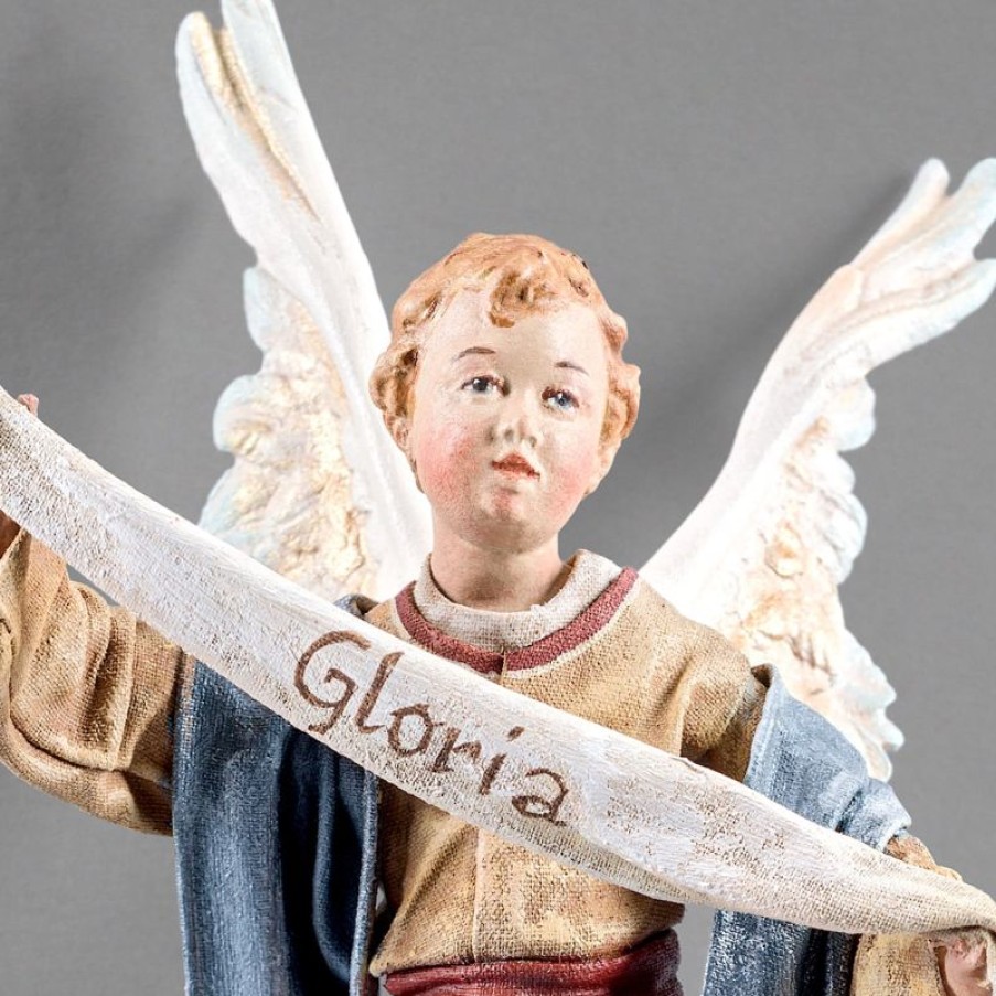 Original Heide Catalogo Angioletto Gloria Da Appendere 14 Cm (5,5 Inch) Presepe Contadino Rustika In Legno Con Abiti In Stoffa Processional Crosses & Stands