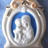 Maioliche Deruta Madonna Con Bambino Acquasantiera Cm 22 (8,7 In) Ceramica Invetriata Dipinta A Mano Sacred & Religious Ceramics