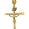 Vaticanum Gioielli in Oro Croce Con Corpo Di Cristo E Inri Scalpello Ciondolo Pendente Gr 1 Oro Giallo 9Kt Uni Donna Uomo First Communion