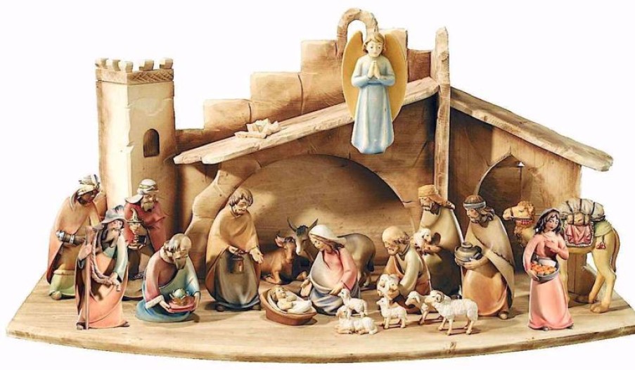 Dolfi Catalogo Bue Cm 12 (4,7 Inch) Presepe Leonardo Stile Arabo Tradizionale Colori Ad Olio In Legno Val Gardena Blessed Virgin Mary Statues