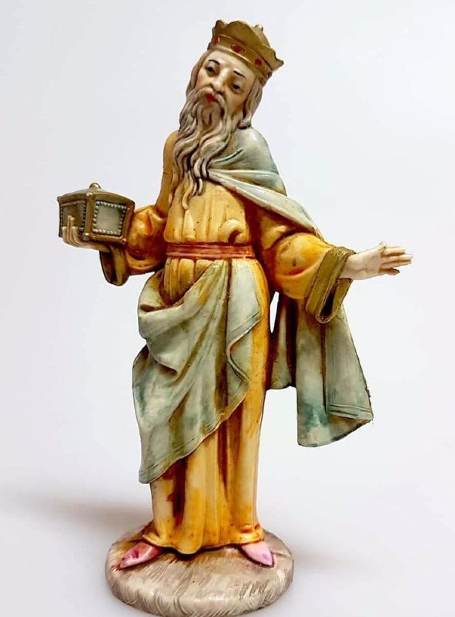 Pellegrini Catalogo Presepi Gaspare Re Magio Bianco Cm 11 (4,3 Inch) Presepe Pellegrini Effetto Porcellana Statua In Plastica Pvc Arabo Tradizionale Piccolo Per Interno Esterno Wooden Crosses