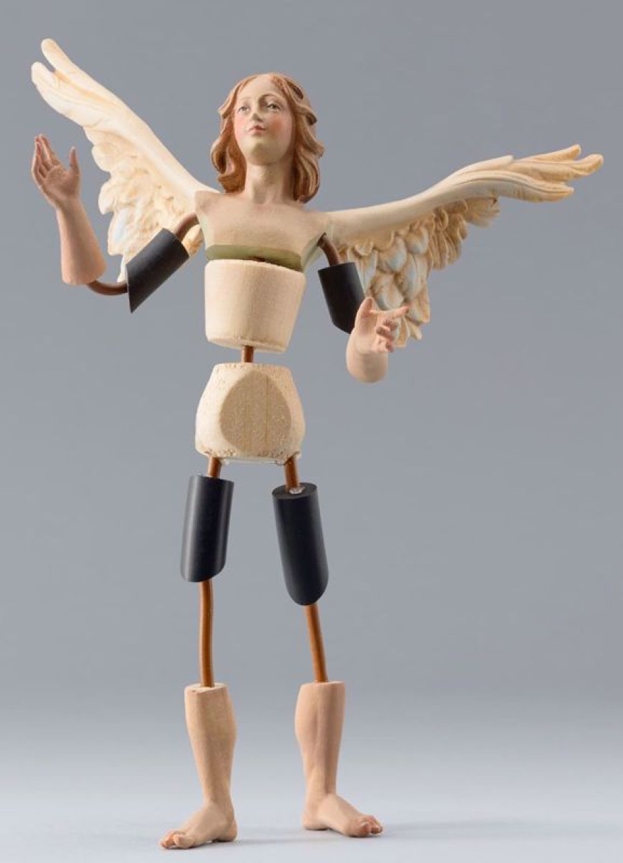 Omobono - Presepe da vestire Angelo Cod.08 Cm 40 (15,7 Inch) Presepe Da Vestire Omobono In Legno E Rame Angels Statues