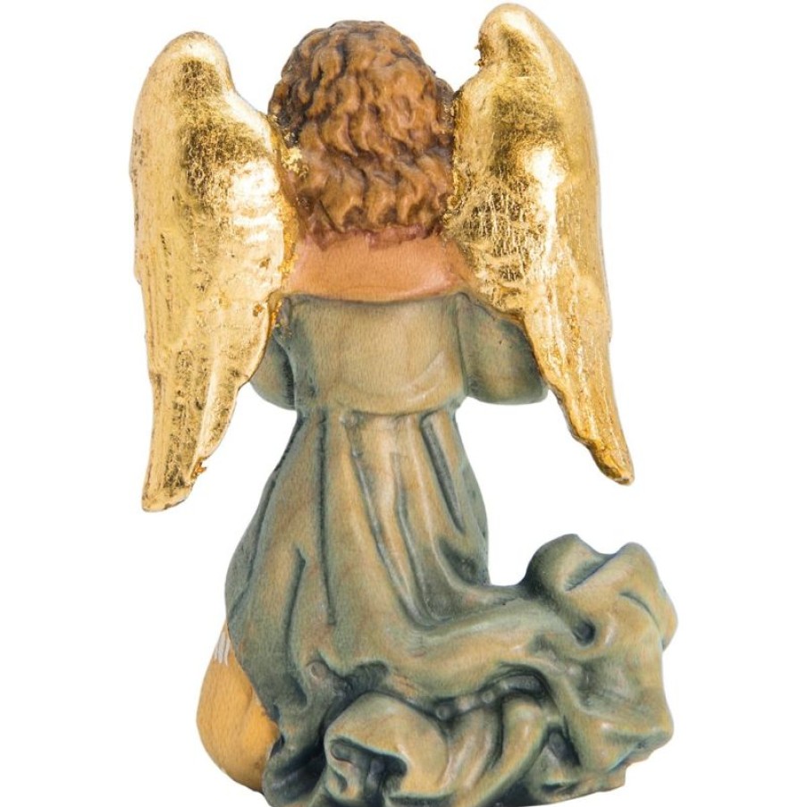 Dolfi Catalogo Angelo Con Flauto Cm 28 (11,0 Inch) Presepe Matteo Stile Orientale Colori Ad Olio In Legno Val Gardena Wooden Crucifixes