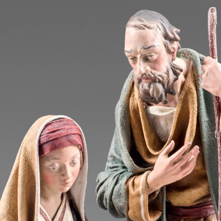 Original Heide Catalogo Gruppo Sacra Famiglia Nativita 03 55 Cm (21,6 Inch) Presepe Vestito Immanuel Stile Orientale Statue In Legno Val Gardena Abiti In Stoffa Pope Statues