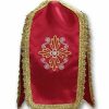 Sartoria Ecclesiastica Italiana - Paramenti Sacri Conopeo Copripisside Liturgica A Croce Ricamo Croce Sui 4 Lati In Raso Bianco Catholic Priest & Liturgical Vestments