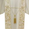 Chorus by Ricamificio Umbro - Catalogo Stola Sacerdotale Romana Chorus In Lana E Seta Moire Con Fiocco E Ricamo Floreale Croce Gigliata Catholic Priest & Liturgical Vestments