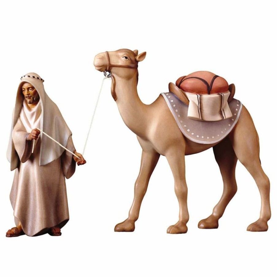 ULPE Wood Art Catalogo Gruppo Cammello In Piedi 3 Pezzi Cm 12 (4,7 Inch) Presepe Cometa Dipinto A Mano Statue Artigianali In Legno Val Gardena Stile Arabo Tradizionale Wall Crucifixes