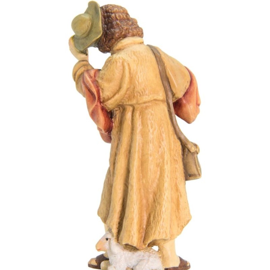 Dolfi Catalogo Pastore Con Pecora E Cappello Cm 8 (3,1 Inch) Presepe Matteo Stile Orientale Colori Ad Olio In Legno Val Gardena Wall Crucifixes