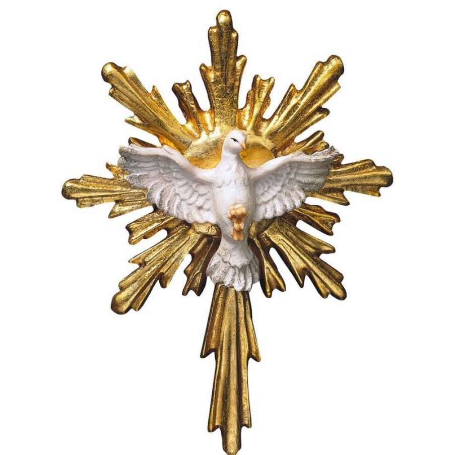 ULPE Wood Art Catalogo Spirito Santo Cm 15 (5,9 Inch) Presepe Ulrich Dipinto A Mano Statua Artigianale In Legno Val Gardena Stile Barocco Angels Statues