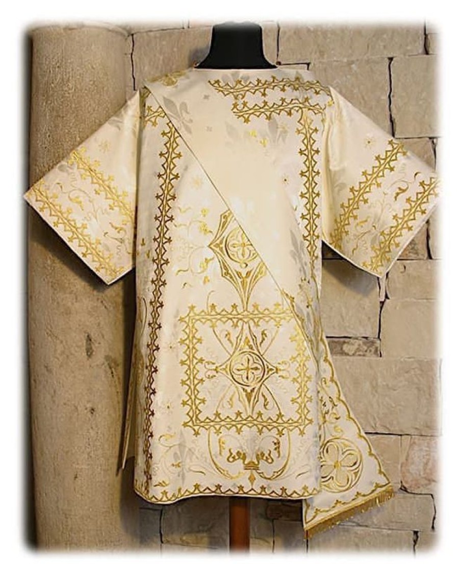 Confezioni e Ricami 1926 - Paramenti Sacri su Misura Tunicella Ricamo Diretto Shantung Catholic Priest & Liturgical Vestments