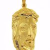 Vaticanum Gioielli in Oro Sacro Volto Di Gesu Con Corona Di Spine Ecce Homo Medaglia Pendente Gr 17,8 Oro Giallo 18Kt Lastra Stampata A Rilievo Uni Donna Uomo Italian Rosaries & Made In Italy Jewelry