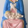 Maioliche Deruta Statua Madonna Con Bambino Cm 38 (15 In) Maiolica Invetriata Di Deruta Dipinta A Mano Sacred & Religious Ceramics