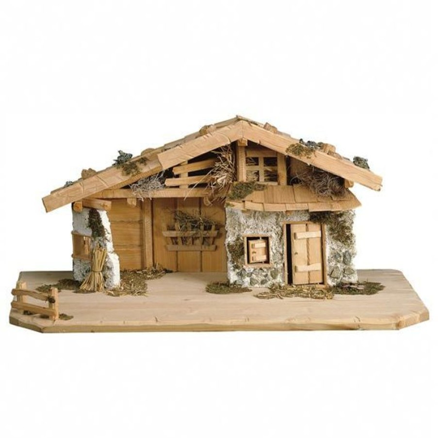 ULPE Wood Art Catalogo Capanna Sudtirolo Cm 10 (3,9 Inch) Per Presepe Ulrich Artigianale In Legno Val Gardena Wall Crucifixes