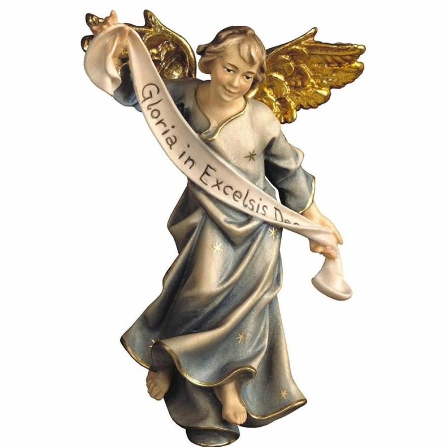 ULPE Wood Art Catalogo Angelo Gloria Cm 50 (19,7 Inch) Presepe Pastore Dipinto A Mano Statua Artigianale In Legno Val Gardena Stile Contadino Classico Wooden Crucifixes