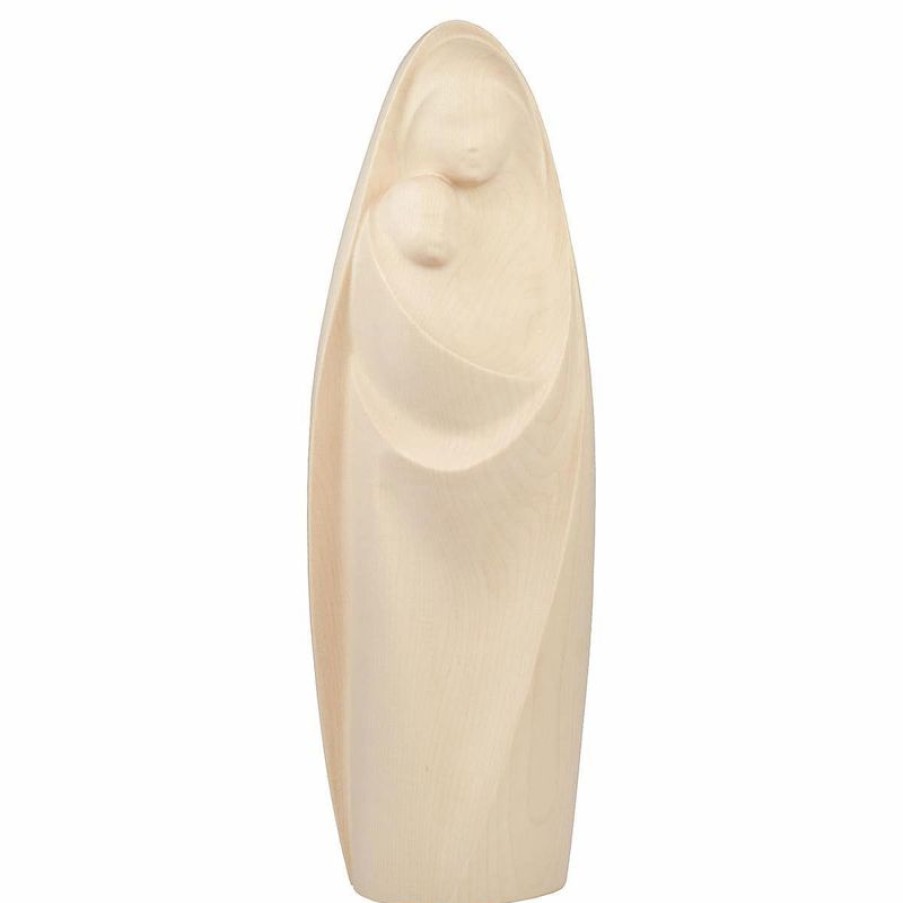 ULPE Sculture Sacre in legno Val Gardena Madonna Della Gioia Cm 46 (18,1 Inch) Statua In Stile Moderno Colore Naturale In Legno Val Gardena Chain Necklaces