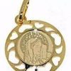 Vaticanum Gioielli in Oro Vergine Maria Madonna Addolorata Medaglia Sacra Pendente Tonda Gr 1 Oro Giallo 18Kt Con Cornice A Cuori Da Donna Italian Rosaries & Made In Italy Jewelry