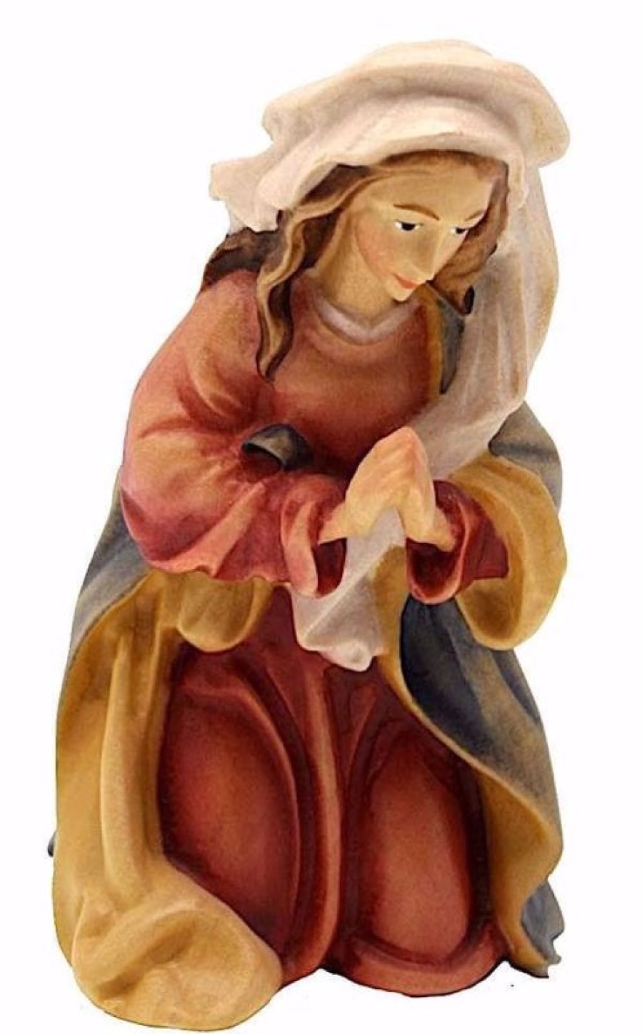 Dolfi Catalogo Maria Cm 28 (11,0 Inch) Presepe Matteo Stile Orientale Colori Ad Olio In Legno Val Gardena Blessed Virgin Mary Statues