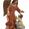 Euro Marchi Catalogo Angelo Con Bambino Cm 20 (7,9 Inch) Statua Euromarchi In Plastica Pvc Per Esterno Holy Water Fonts