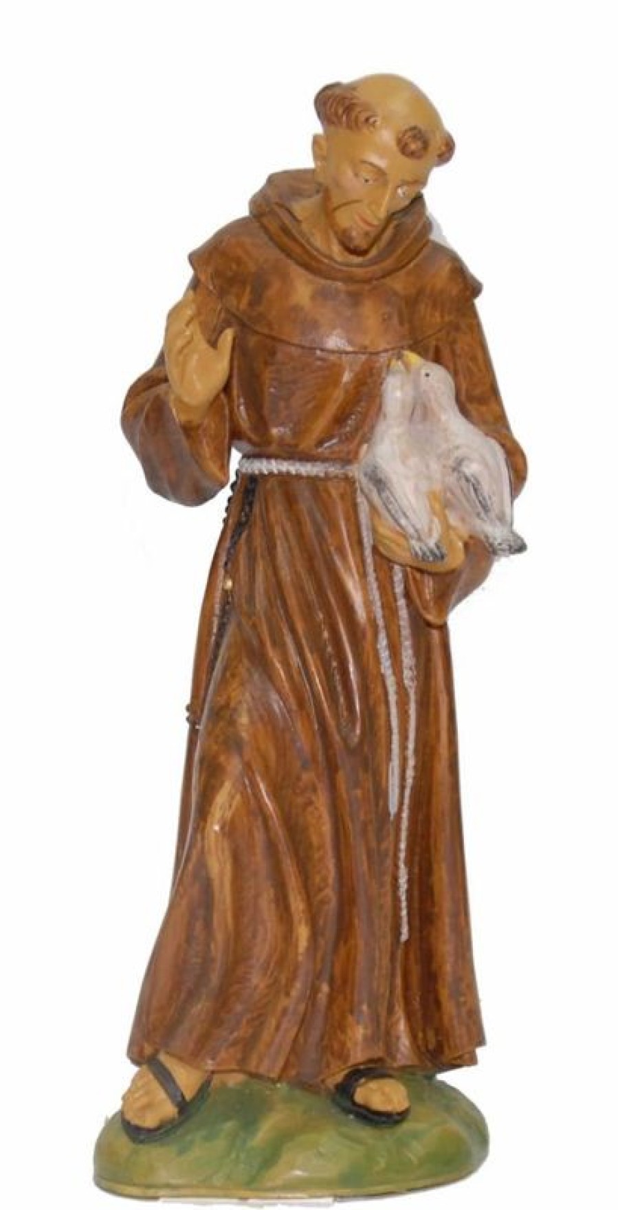 Euro Marchi Catalogo Statua San Francesco D´Assisi Con Animali Cm 25 (9,8 Inch) Statua Euromarchi In Plastica Pvc Per Esterno Cross Pendant