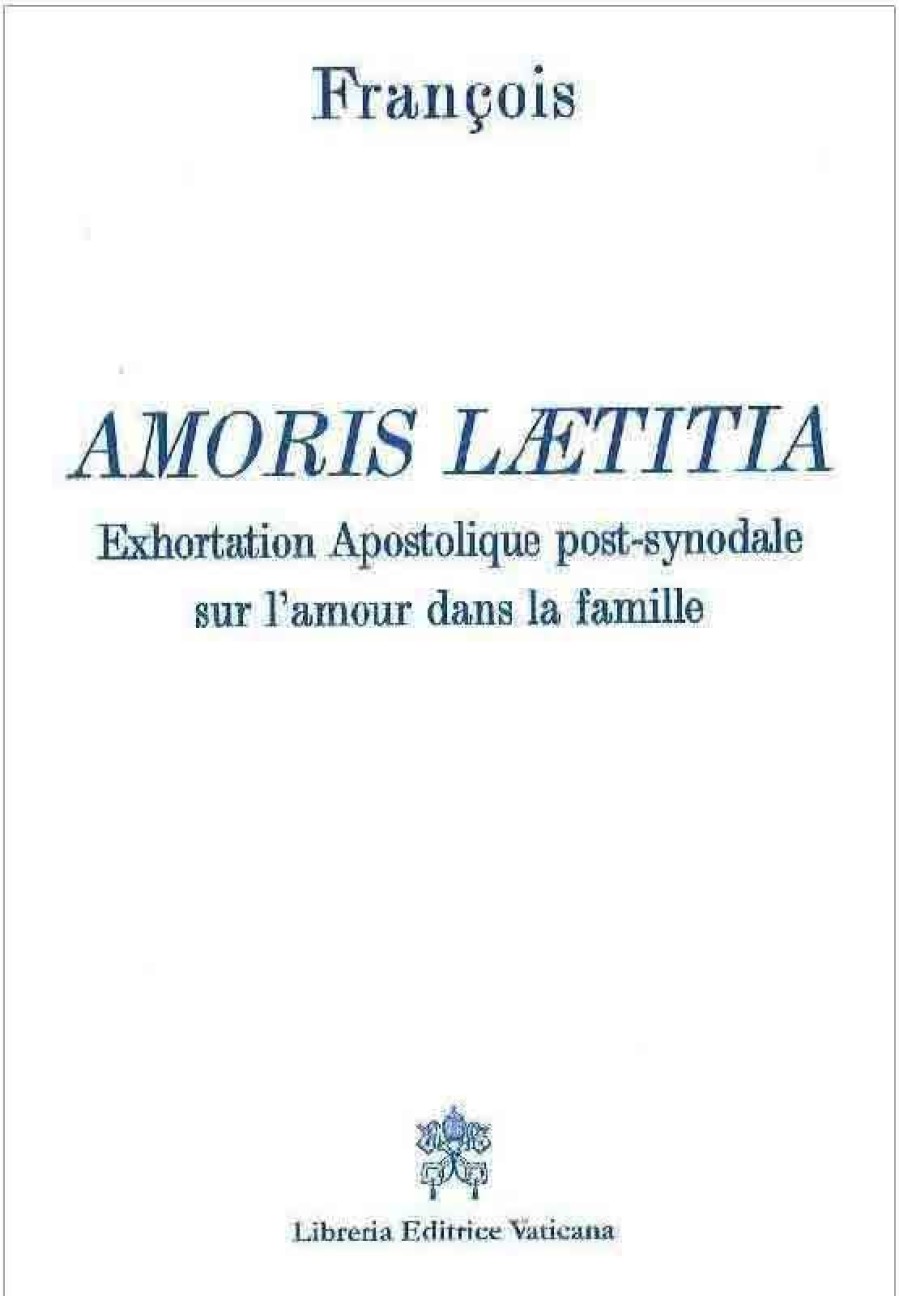 Libreria Editrice Vaticana - Catalogo e Novità Amoris Laetitia Exhortation Apostolique Post-Synodale Sul L\\\\\\\\' Amour Dans La Famille Libros Catolicos Y Religiosos