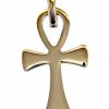 Vaticanum Gioielli in Oro Chiave Della Vita Ankh Croce Copta Ansata Ciondolo Pendente Gr 1,5 Oro Bianco Massiccio 18Kt Uni Donna Uomo First Communion