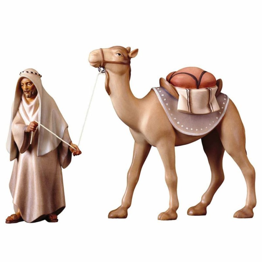 ULPE Wood Art Catalogo Gruppo Cammello In Piedi 3 Pezzi Cm 25 (9,8 Inch) Presepe Cometa Dipinto A Mano Statue Artigianali In Legno Val Gardena Stile Arabo Tradizionale Wall Crucifixes