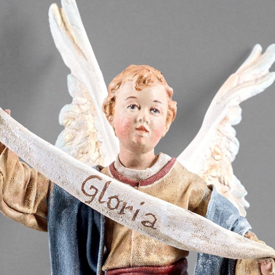 Original Heide Catalogo Angioletto Gloria Da Appendere 40 Cm (15,7 Inch) Presepe Contadino Rustika In Legno Con Abiti In Stoffa Wooden Crosses