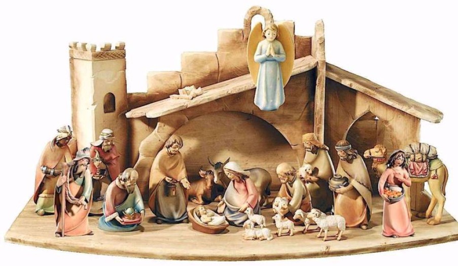 Dolfi Catalogo Asino Cm 10 (3,9 Inch) Presepe Leonardo Stile Arabo Tradizionale Colori Ad Olio In Legno Val Gardena Blessed Virgin Mary Statues