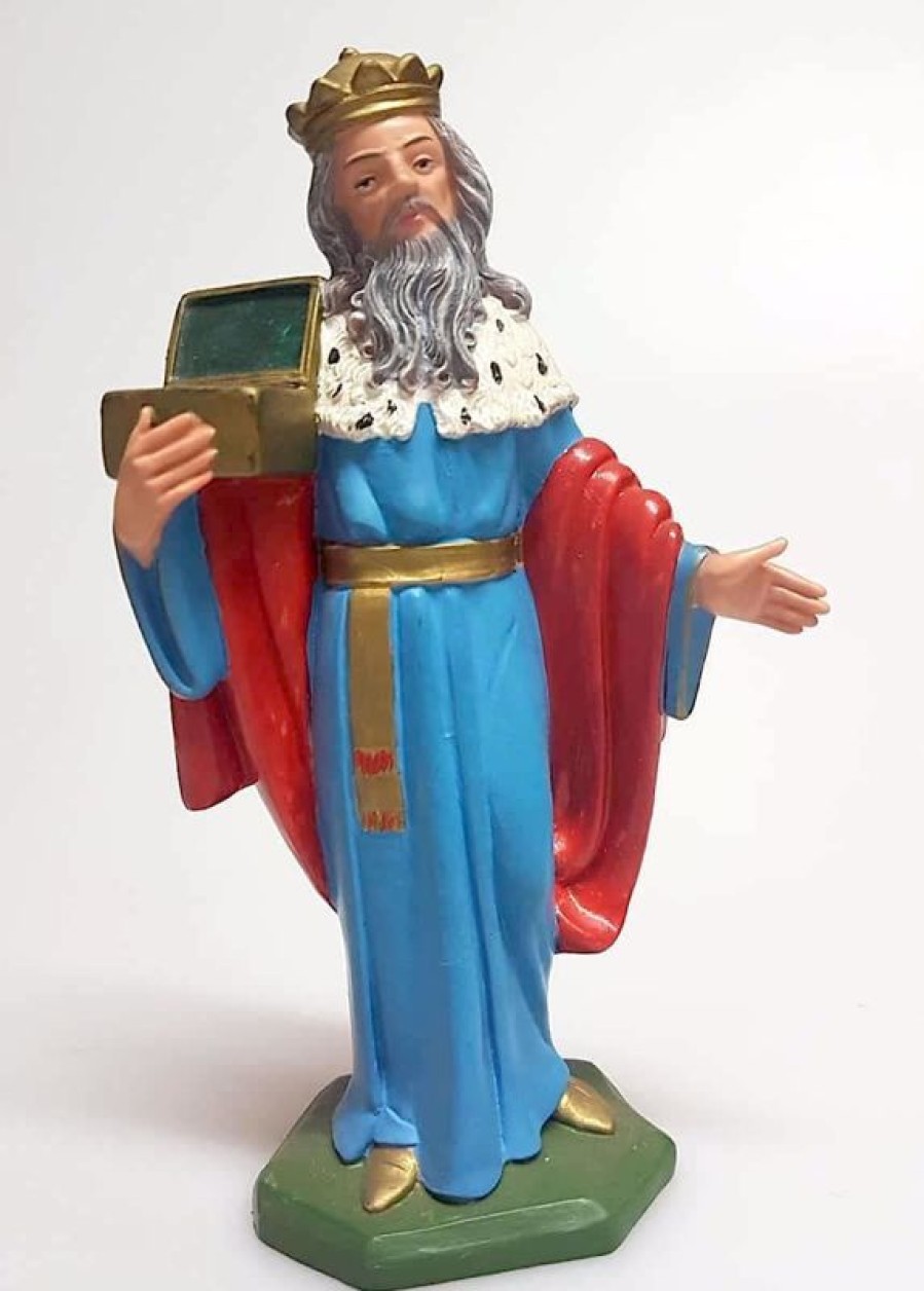 Pellegrini Catalogo Presepi Gaspare Re Magio Bianco Cm 16 (6,3 Inch) Presepe Pellegrini Colorato Statua In Plastica Pvc Arabo Tradizionale Piccolo Per Interno Esterno Wooden Crosses