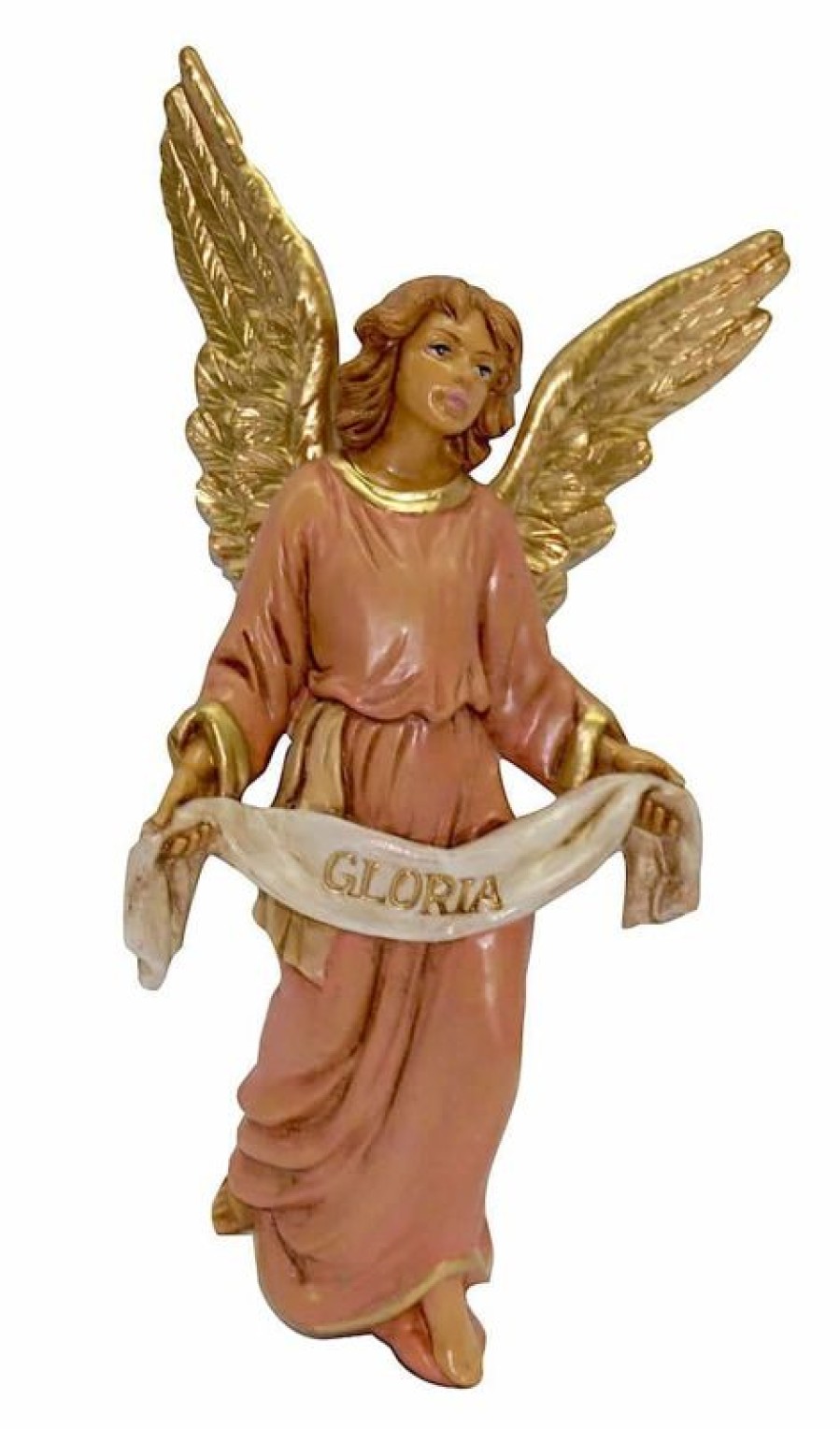 Euro Marchi Catalogo Angelo Gloria Cm 30 (12 Inch) Lux Presepe Euromarchi In Plastica Pvc Per Esterno Tinto Legno Stile Tradizionale Wooden Crucifixes