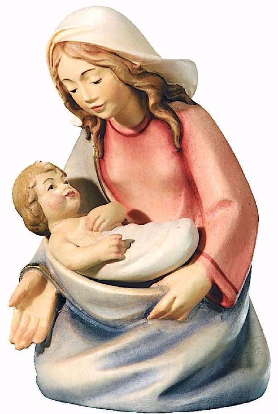 Dolfi Catalogo Maria Cm 10 (3,9 Inch) Presepe Leonardo Stile Arabo Tradizionale Colori Ad Olio In Legno Val Gardena Blessed Virgin Mary Statues