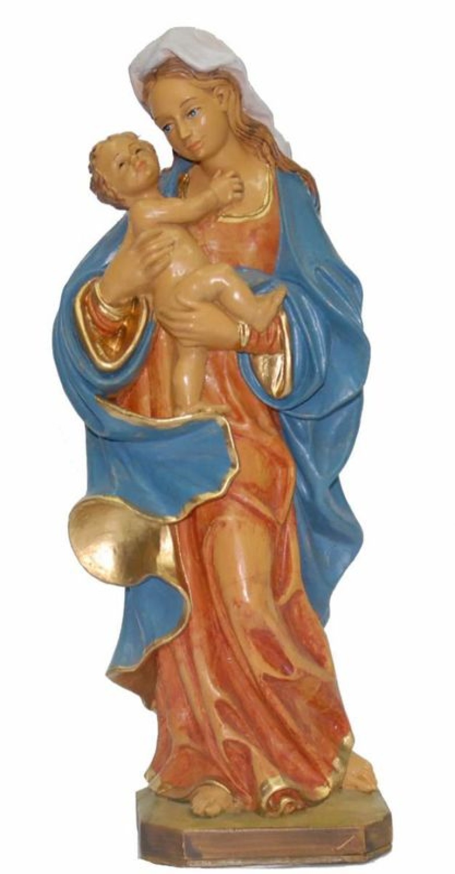 Euro Marchi Catalogo Madonna Con Bambino Cm 25 (9,8 Inch) Statua Euromarchi In Plastica Pvc Per Esterno Religious & Catholic Necklaces