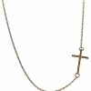 Vaticanum Gioielli in Oro Collana Girocollo Moda Con Croce Dritta Gr 2 Oro Rosa 18Kt Da Donna Baptism