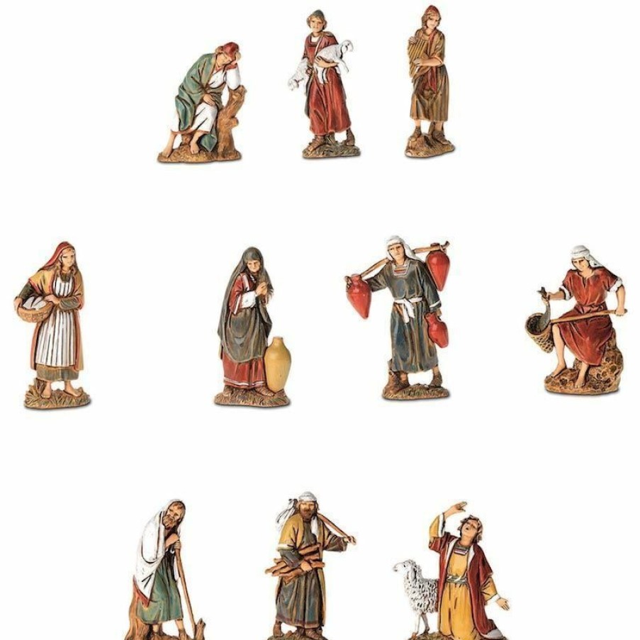 Moranduzzo Presepi Gruppo 10 Pastori Cm 6,5 (2,6 Inch) Presepe Landi Moranduzzo In Pvc Stile Arabo Wall Crucifixes