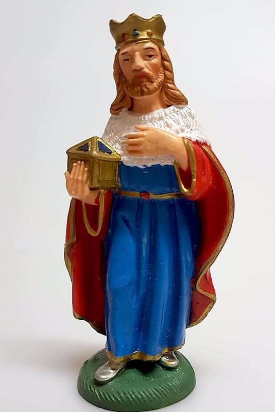 Pellegrini Catalogo Presepi Gaspare Re Magio Bianco Cm 12 (4,7 Inch) Presepe Pellegrini Colorato Statua In Plastica Pvc Arabo Tradizionale Piccolo Per Interno Esterno Wooden Crosses