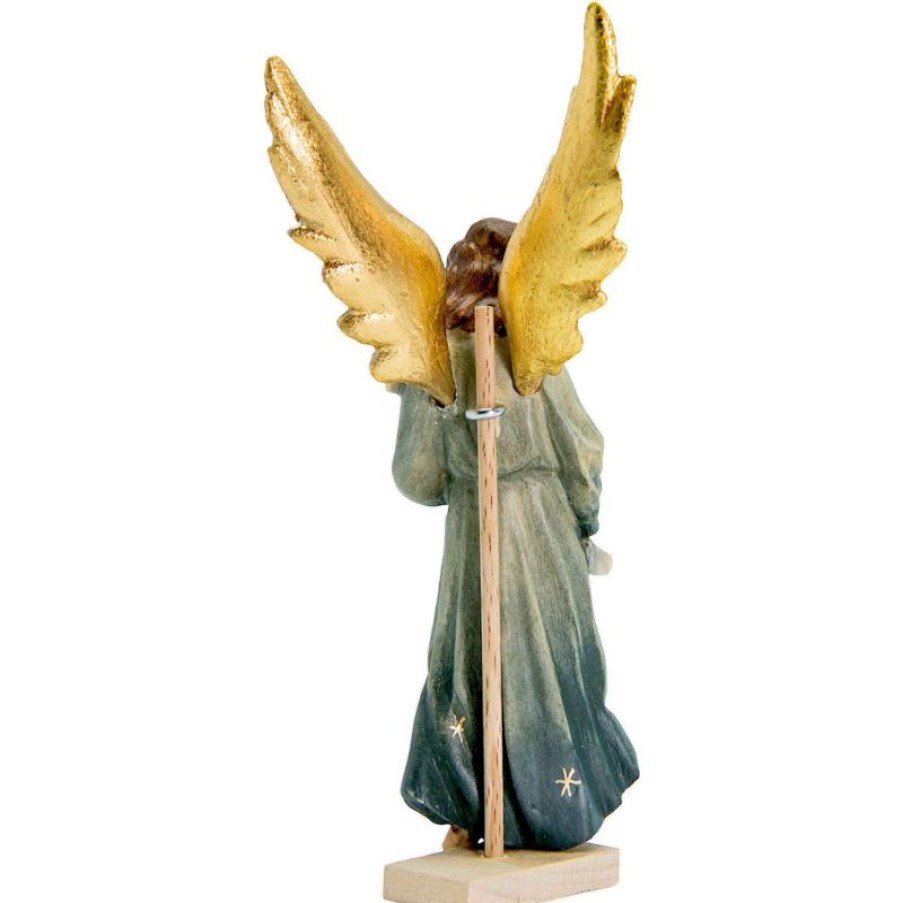 Dolfi Catalogo Angelo Gloria Cm 10 (3,9 Inch) Presepe Matteo Stile Orientale Colori Ad Olio In Legno Val Gardena Wooden Crucifixes