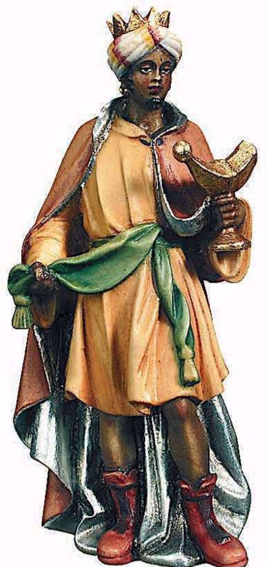 Dolfi Catalogo Baldassarre Re Magio Moro Cm 8 (3,1 Inch) Presepe Raffaello Stile Classico Colori Ad Olio In Legno Val Gardena Blessed Virgin Mary Statues