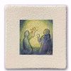 Centro Ave Loppiano Miniatura Natale Sacra Famiglia Cm 10 (3,9 Inch) Quadretto A Pastello In Argilla Refrattaria Bianca Da Parete E Tavolo Ceramica Centro Ave Loppiano Sacred & Religious Ceramics