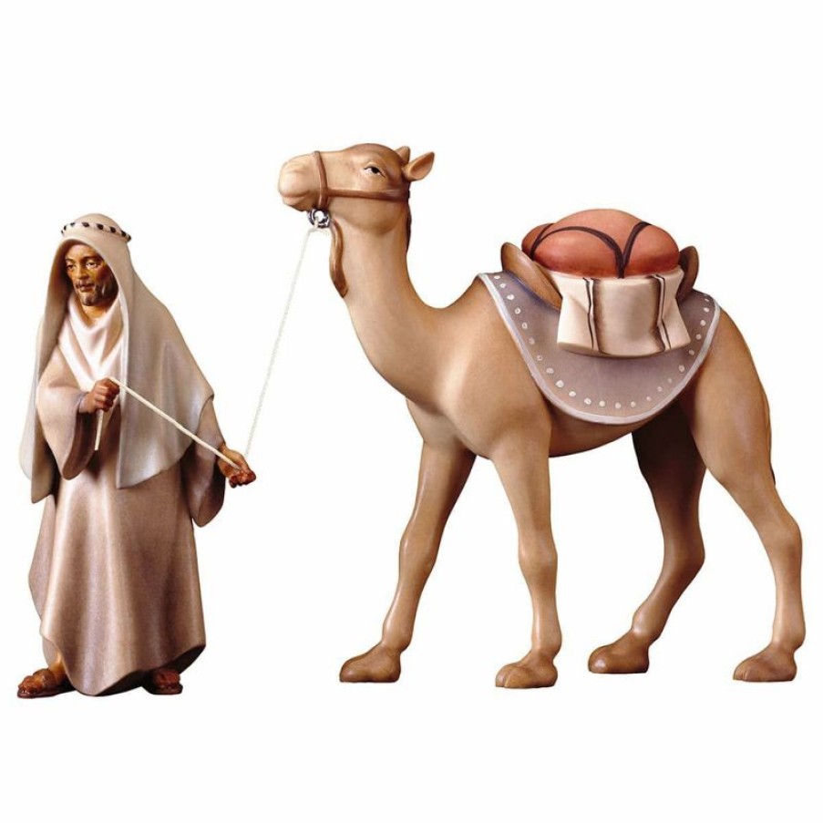 ULPE Wood Art Catalogo Gruppo Cammello In Piedi 3 Pezzi Cm 10 (3,9 Inch) Presepe Cometa Dipinto A Mano Statue Artigianali In Legno Val Gardena Stile Arabo Tradizionale Wall Crucifixes