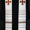 Confezioni e Ricami 1926 - Paramenti Sacri su Misura Stola Moderna Ricamo Degrade E Croci Velluto Catholic Priest & Liturgical Vestments