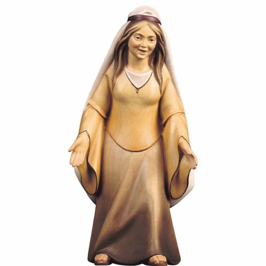 ULPE Wood Art Catalogo Contadina Che Guarda Cm 12 (4,7 Inch) Presepe Cometa Dipinto A Mano Statua Artigianale In Legno Val Gardena Stile Arabo Tradizionale Wall Crucifixes